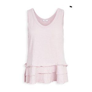 WILT Double Tiered U Neck Sleeveless Top in Pink Sz S